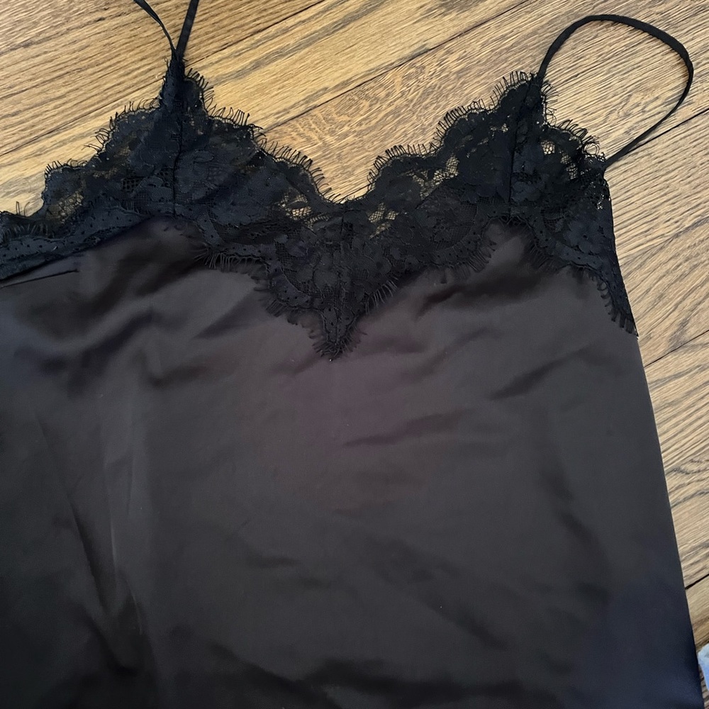 Lacey black tank top, very cute